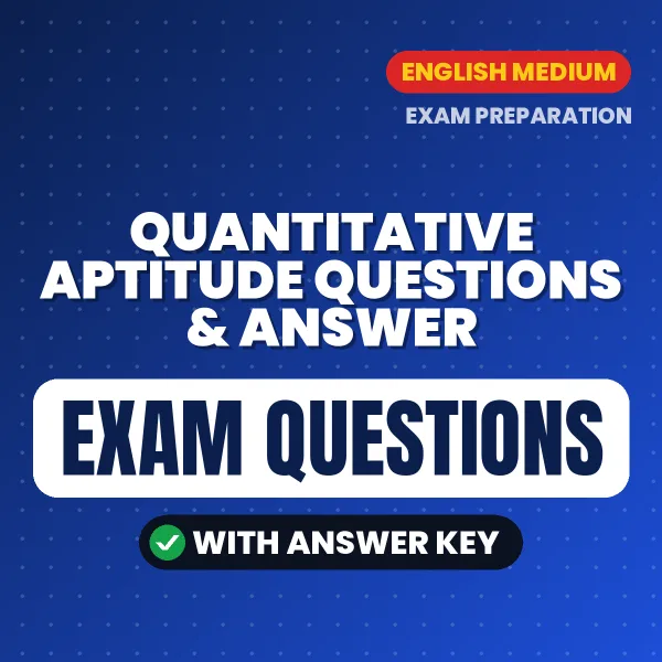 Quantitative Aptitude Questions & Answer Study eBook (English): Exam-Oriented Questions with Answers in PDF