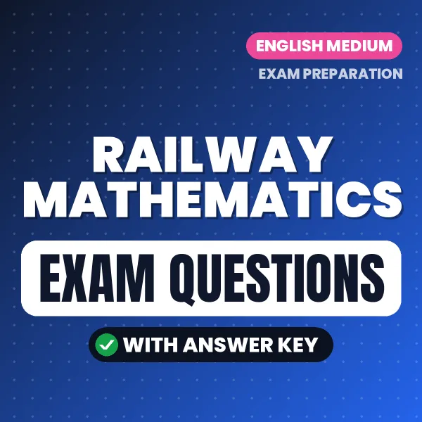 Railway Mathematics Study eBook (English): Exam-Oriented Questions with Answers in PDF