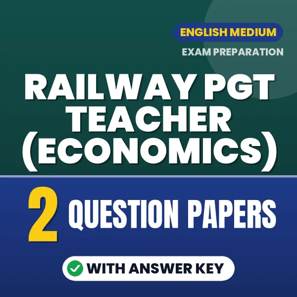 2 Question Papers for Railway PGT Teacher (Economics) Exam in English | Practice eBook with Answer Key – Instant PDF Download
