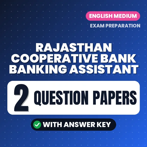 Download 2 Rajasthan Cooperative Bank Banking Assistant Question Papers PDF (English) Based on the Latest Exam Pattern