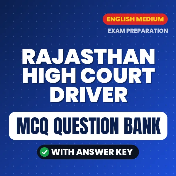 Best MCQ eBook for Rajasthan High Court Driver Exam in English | Selected Questions with Answer Key