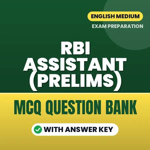 Download RBI Assistant (Prelims) Exam MCQ PDF in English – Important Objective Questions with Answers