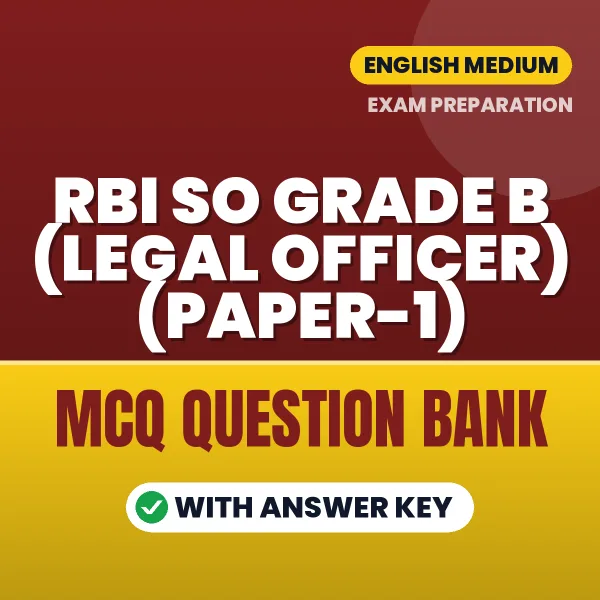 Download RBI SO Grade B (Legal Officer) (Paper-1) Exam MCQ PDF in English – Important Objective Questions with Answers