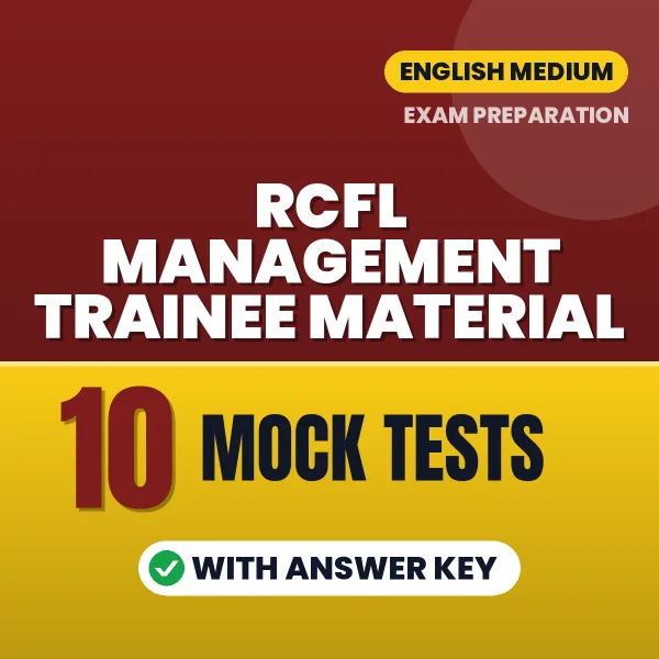 RCFL Management Trainee Material Mock Test PDF in English – 10 Full-Length Mock Tests with Answer Key