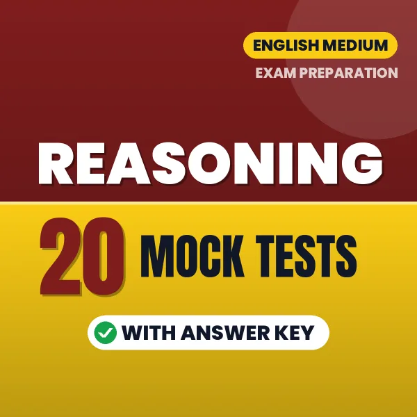 20 Mock Tests for Reasoning Exam in English | Practice eBook with Answer Key – Instant PDF Download