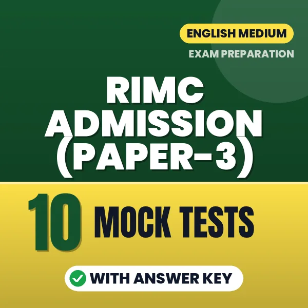 10 Mock Tests for RIMC Admission (Paper-3) Exam in English | Practice eBook with Answer Key – Instant PDF Download