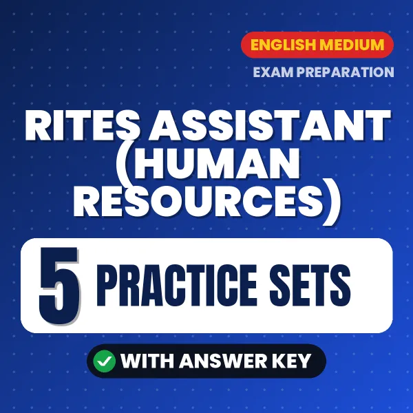 5 Practice Sets for RITES Assistant (Human Resources) Exam in English | Practice eBook with Answer Key – Instant PDF Download