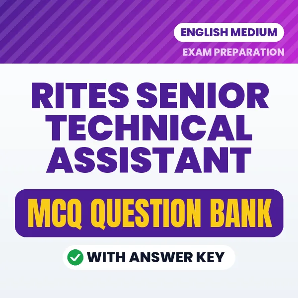 RITES Senior Technical Assistant MCQ with Answer Key Book PDF in English – Exam-Oriented Objective Questions for Quick Revision