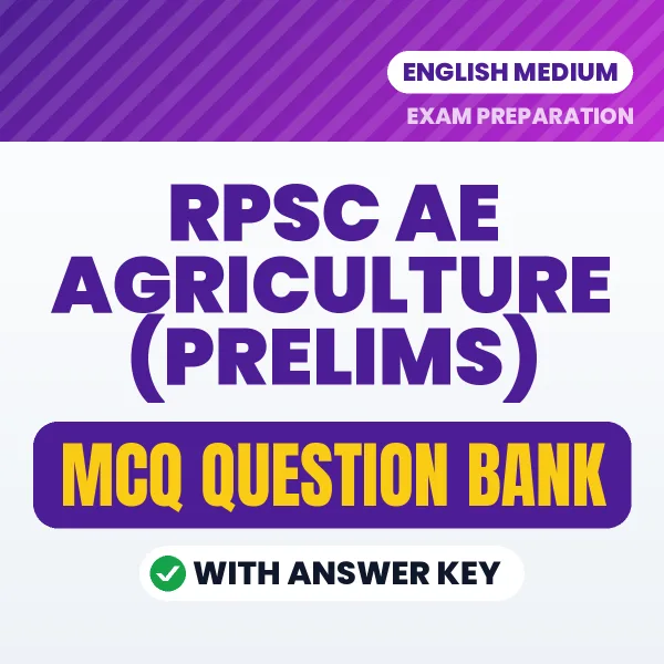 Best MCQ eBook for RPSC AE Agriculture (Prelims) Exam in English | Selected Questions with Answer Key