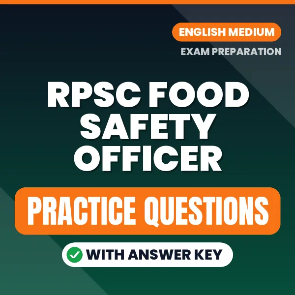 Best Digital Book for RPSC Food Safety Officer Exam in English | Latest Syllabus-Based Practice Questions