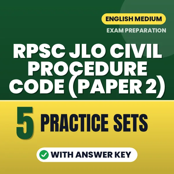 RPSC JLO Civil Procedure Code (Paper 2) Exam Practice Set Series (English): 5 Exam-Like Practice Sets with Answers