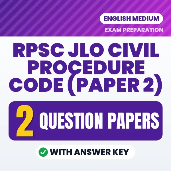 RPSC JLO Civil Procedure Code (Paper 2) Exam Question Paper Series (English): 2 Exam-Like Question Papers with Answers