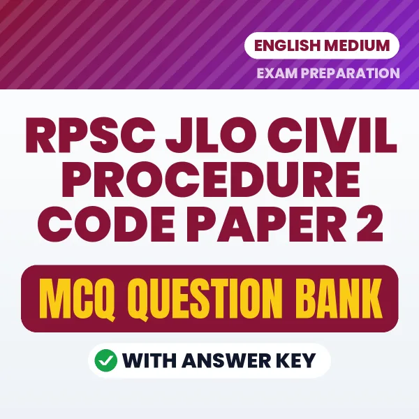 Crack RPSC JLO Civil Procedure Code Paper 2 Exam with This MCQ Practice Book PDF in English – Instant Download
