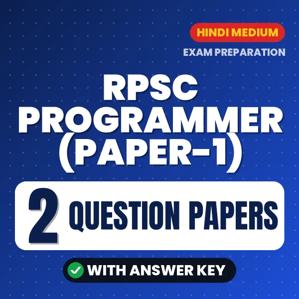 2 Question Papers for RPSC Programmer (Paper-1) Exam in Hindi | Practice eBook with Answer Key – Instant PDF Download