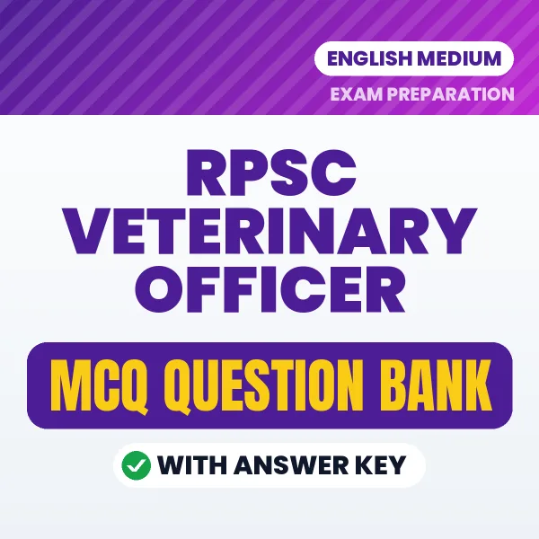 Best MCQ eBook for RPSC Veterinary Officer Exam in English | Selected Questions with Answer Key