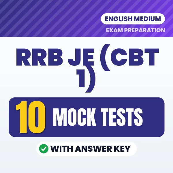 10 Mock Tests for RRB JE (CBT 1) Exam in English | Practice eBook with Answer Key – Instant PDF Download
