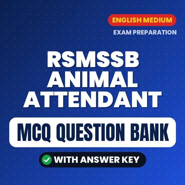 Download RSMSSB Animal Attendant Exam MCQ PDF in English – Important Objective Questions with Answers