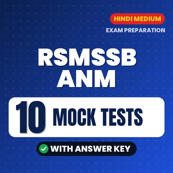 Boost Your RSMSSB ANM Exam Score with 10 Mock Tests with Answer Key in Hindi – PDF eBook