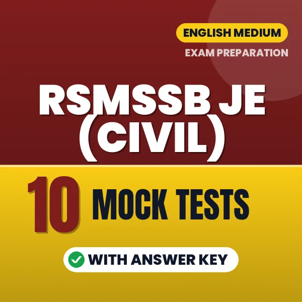 Boost Your RSMSSB JE (Civil) Exam Score with 10 Mock Tests with Answer Key in English – PDF eBook