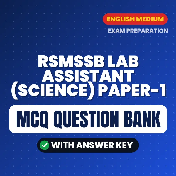 Crack RSMSSB Lab Assistant (Science) Paper-1 Exam with This MCQ Practice Book PDF in English – Instant Download