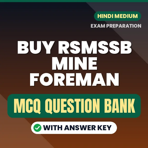 Buy RSMSSB Mine Foreman Exam Objective Type Questions eBook in Hindi – Latest Pattern MCQ Collection
