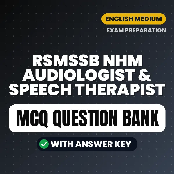 Crack RSMSSB NHM Audiologist & Speech Therapist Exam with This MCQ Practice Book PDF in English – Instant Download