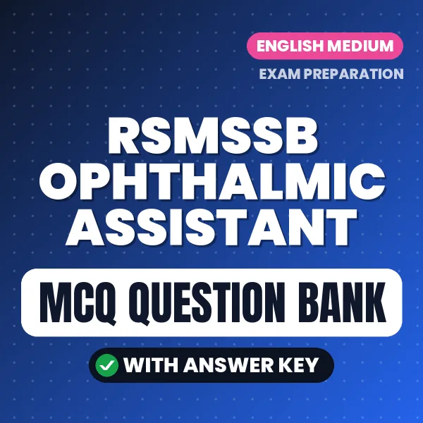 Crack RSMSSB Ophthalmic Assistant Exam with This MCQ Practice Book PDF in English – Instant Download