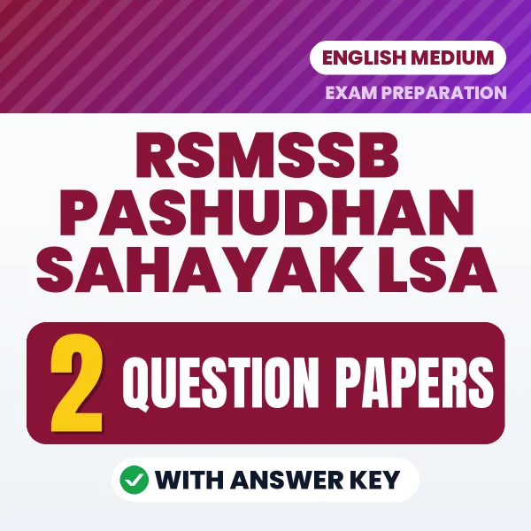 Download 2 RSMSSB Pashudhan Sahayak LSA Question Papers PDF (English) Based on the Latest Exam Pattern