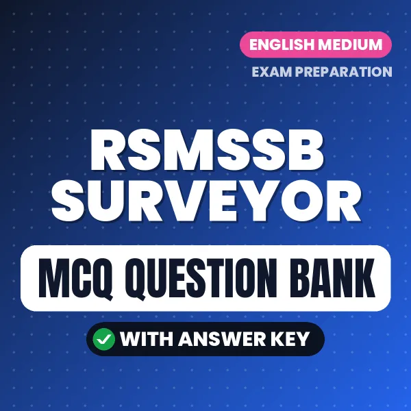 Best MCQ eBook for RSMSSB Surveyor Exam in English | Selected Questions with Answer Key