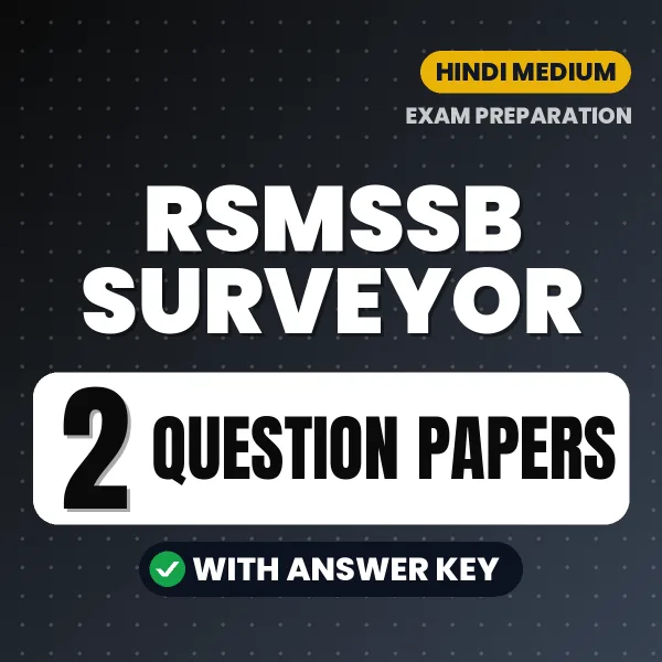2 Question Papers for RSMSSB Surveyor Exam in Hindi | Practice eBook with Answer Key – Instant PDF Download