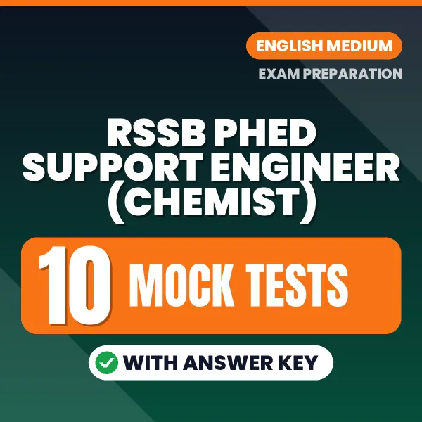 RSSB PHED Support Engineer (Chemist) Mock Test PDF in English – 10 Full-Length Mock Tests with Answer Key