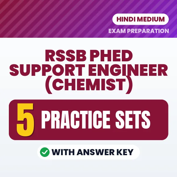 Boost Your RSSB PHED Support Engineer (Chemist) Exam Score with 5 Practice Sets with Answer Key in Hindi – PDF eBook
