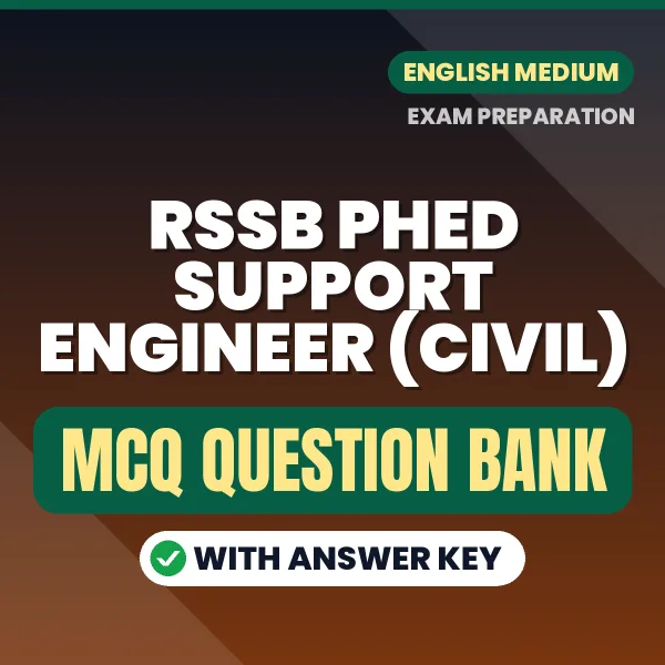 RSSB PHED Support Engineer (Civil) MCQ with Answer Key Book PDF in English – Exam-Oriented Objective Questions for Quick Revision
