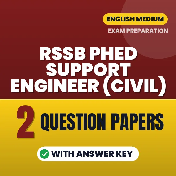 2 Question Papers for RSSB PHED Support Engineer (Civil) Exam in English | Practice eBook with Answer Key – Instant PDF Download
