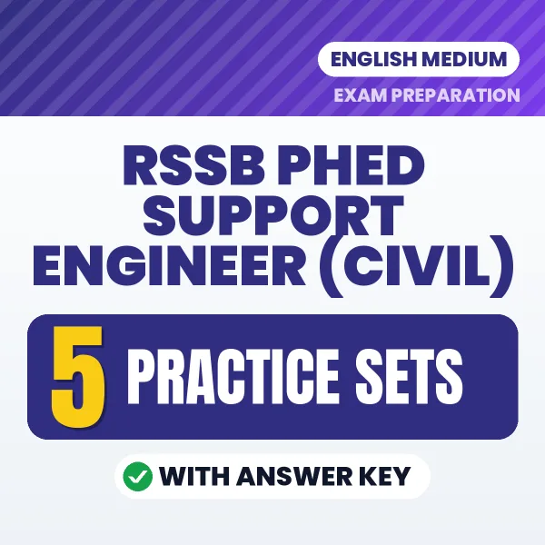 5 Practice Sets for RSSB PHED Support Engineer (Civil) Exam in English | Practice eBook with Answer Key – Instant PDF Download