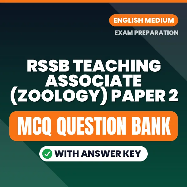 Download RSSB Teaching Associate (Zoology) Paper 2 Exam MCQ PDF in English – Important Objective Questions with Answers