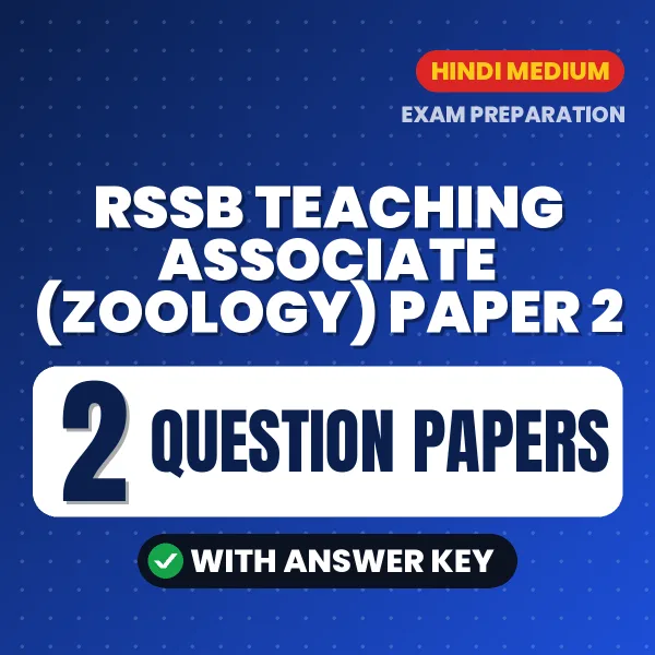 RSSB Teaching Associate (Zoology) Paper 2 Question Paper PDF in Hindi – 2 Full-Length Question Papers with Answer Key