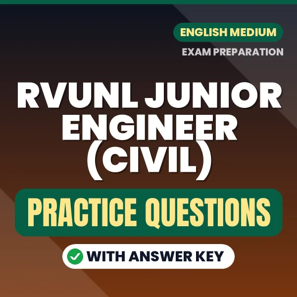 Best Digital Book for RVUNL Junior Engineer (Civil) Exam in English | Latest Syllabus-Based Practice Questions