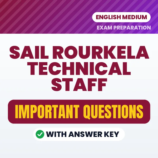Download SAIL Rourkela Technical Staff Preparation Book PDF (English) with Important Questions & Answers