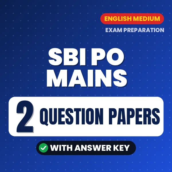 SBI PO Mains Exam Question Paper Series (English): 2 Exam-Like Question Papers with Answers