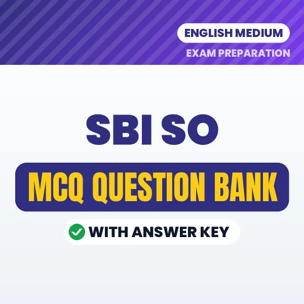 SBI SO MCQ with Answer Key Book PDF in English – Exam-Oriented Objective Questions for Quick Revision