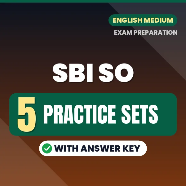5 Practice Sets for SBI SO Exam in English | Practice eBook with Answer Key – Instant PDF Download