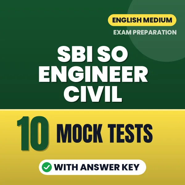 10 Mock Tests for SBI SO Engineer Civil Exam in English | Practice eBook with Answer Key – Instant PDF Download