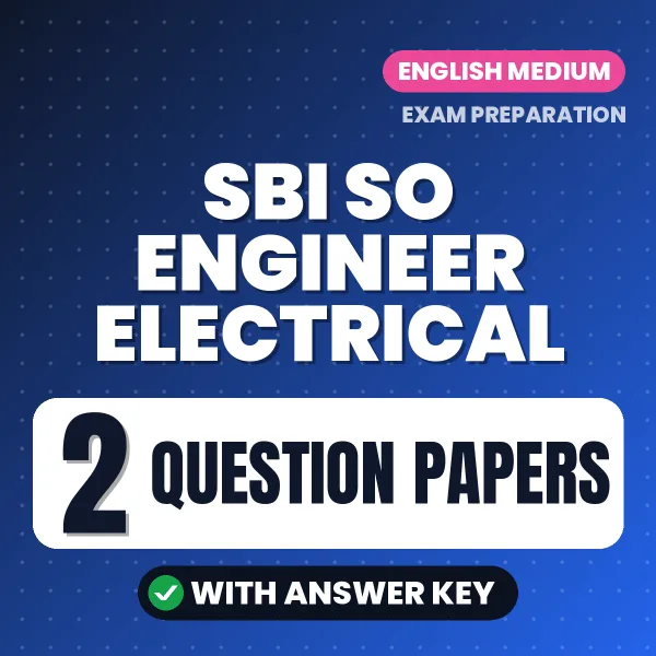 2 Question Papers for SBI SO Engineer Electrical Exam in English | Practice eBook with Answer Key – Instant PDF Download