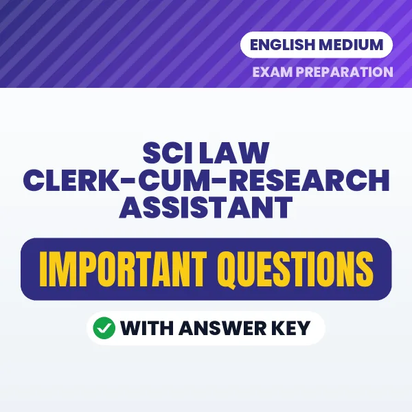 SCI Law Clerk-cum-Research Assistant Exam Guide PDF in English – Important Questions for Quick Revision