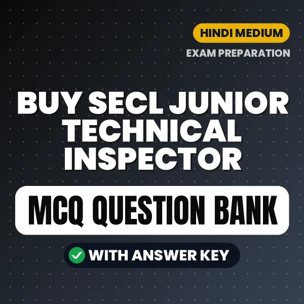 Buy SECL Junior Technical Inspector Exam Objective Type Questions eBook in Hindi – Latest Pattern MCQ Collection