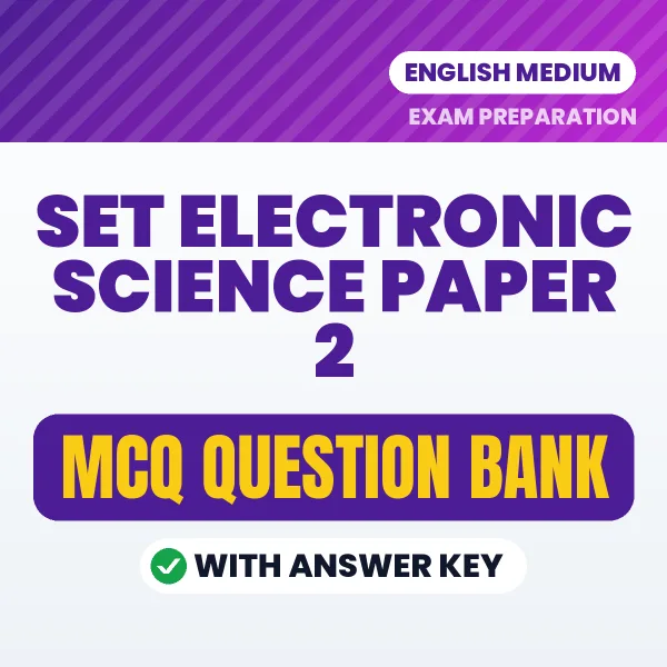 SET Electronic Science Paper 2 MCQ with Answer Key Book PDF in English – Exam-Oriented Objective Questions for Quick Revision