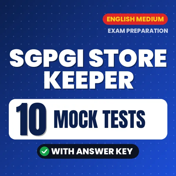 Practice for SGPGI Store Keeper Exam at Home – 10 Mock Tests PDF in English with Answers
