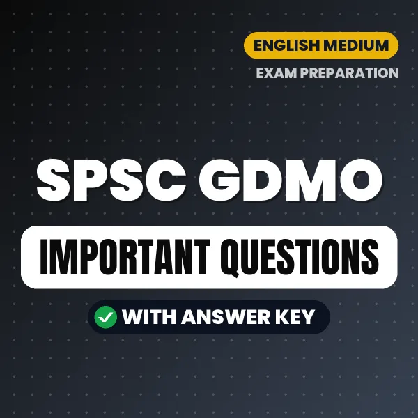 Download SPSC GDMO Exam Paper 1 Preparation Book PDF (English) with Important Questions & Answers