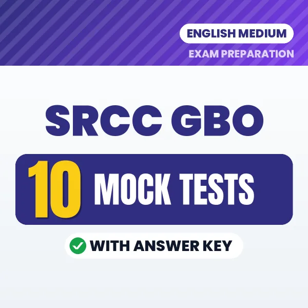 10 Mock Tests for SRCC GBO Exam in English | Practice eBook with Answer Key – Instant PDF Download